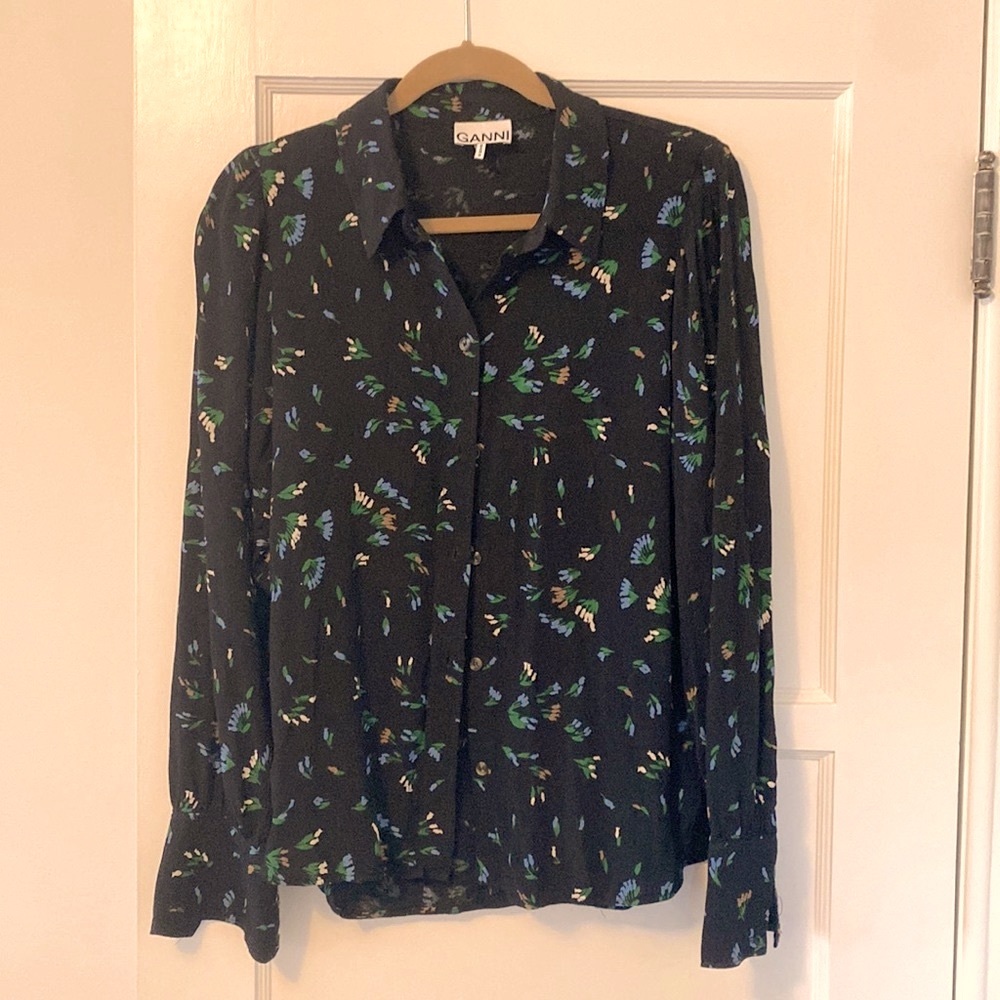 Ganni button down shirt NWOT